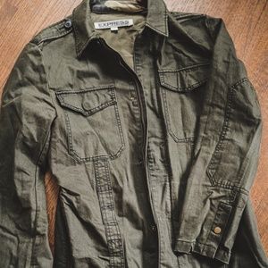 Vintage Express Olive Drab Denim Field Jacket - M